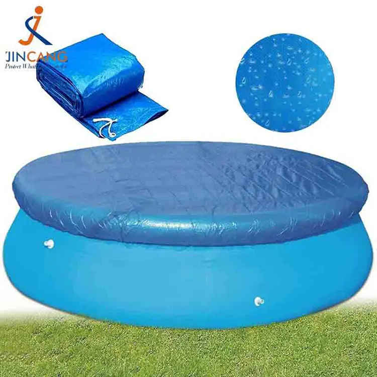 Penutup kolam renang terpal biru