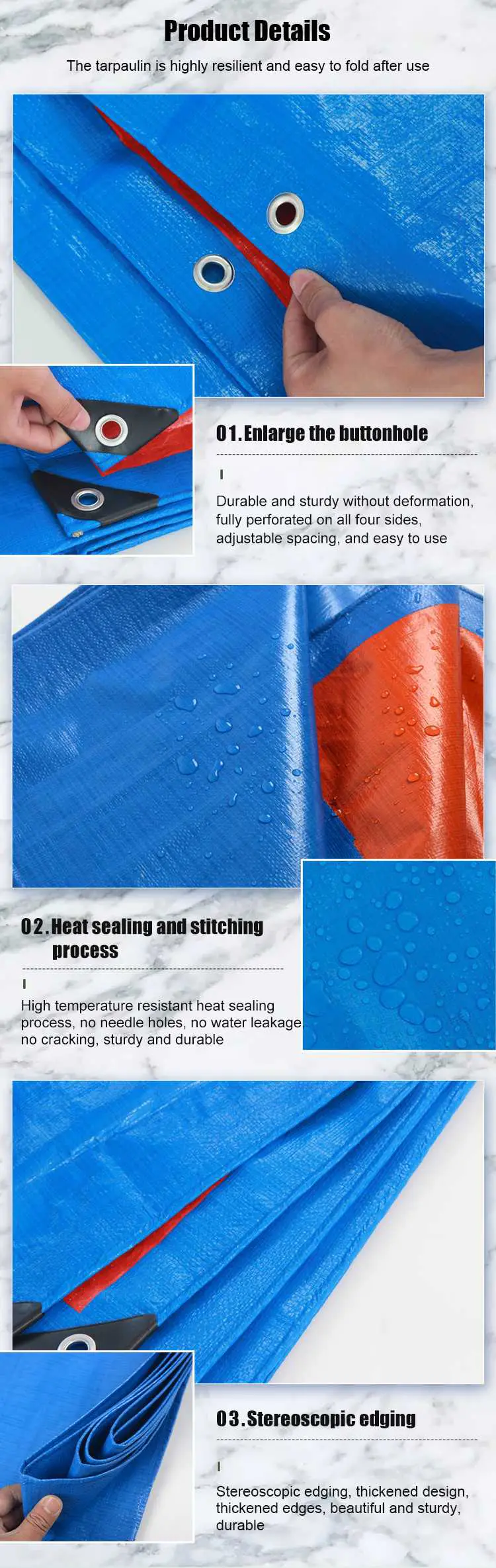 80g Orange PE Tarpaulin