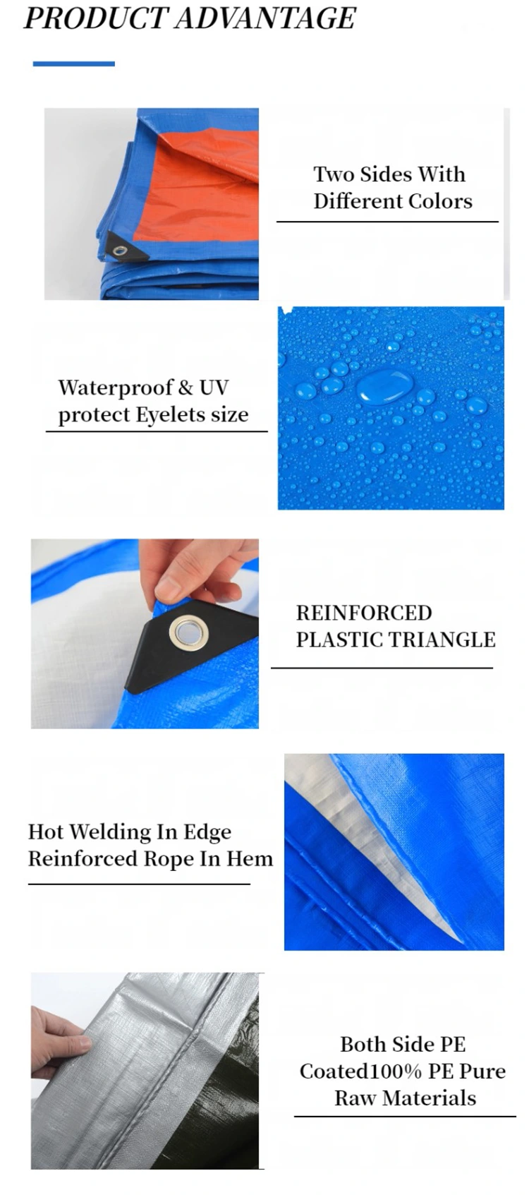 130g Black Virgin PE Tarpaulin
